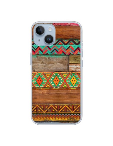 Coque iPhone 14 Indian Wood Bois Azteque - Maximilian San