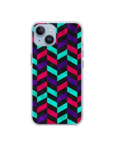 Coque iPhone 14 Azteque Geometric Mundo - Maximilian San