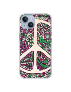 Coque iPhone 14 Peace and Love Azteque Vainilla -...