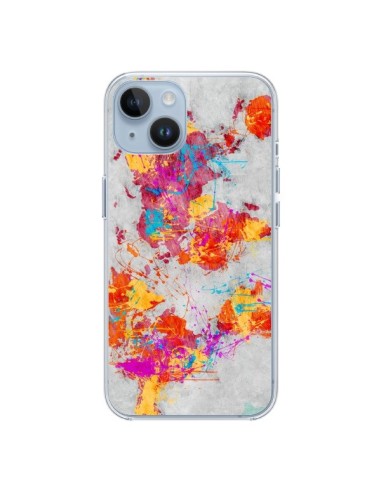 Coque iPhone 14 Terre Map Monde Mother Earth Crying - Maximilian San