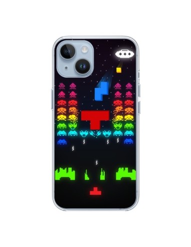 Coque iPhone 14 Invatris Space Invaders Tetris Jeu - Maximilian San