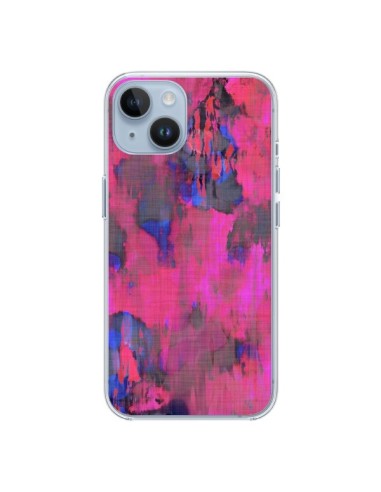 Coque iPhone 14 Fleurs Rose Lysergic Pink - Maximilian San