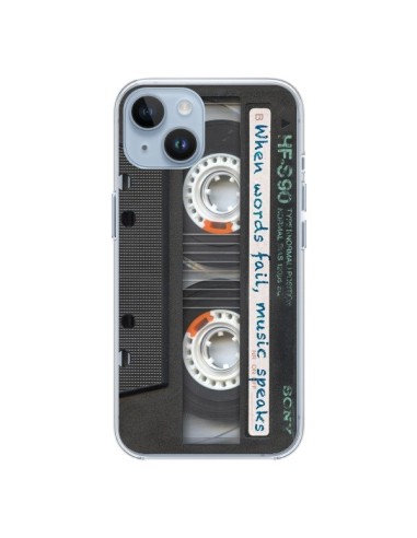 Coque iPhone 14 Cassette Words K7 - Maximilian San