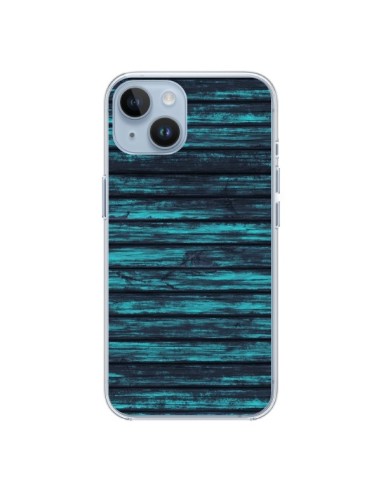 Coque iPhone 14 Blue Moon Wood Bois - Maximilian San