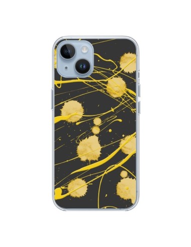 Coque iPhone 14 Gold Splash Peinture Art - Maximilian San