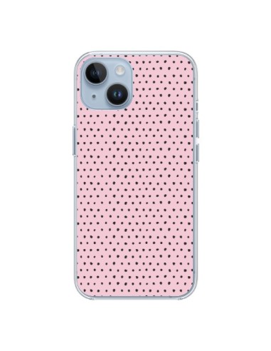 Coque iPhone 14 Artsy Dots Pink - Ninola Design