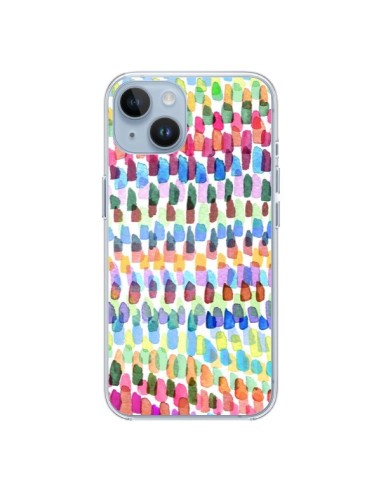 Coque iPhone 14 Artsy Strokes Stripes Colorful - Ninola Design