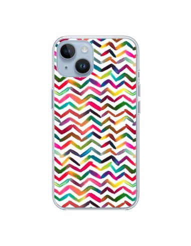 Coque iPhone 14 Chevron Stripes Multicolored - Ninola Design