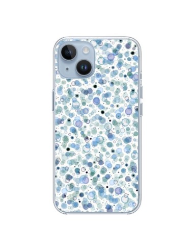 Coque iPhone 14 Cosmic Bubbles Blue - Ninola Design
