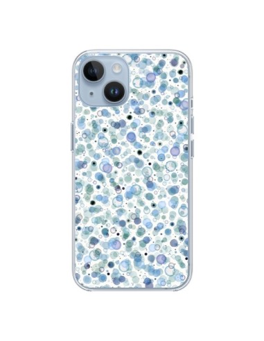 Cover iPhone 14 Cosmic Bolle Blu - Ninola Design