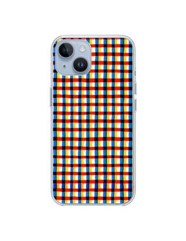 Coque iPhone 14 Crossed Eyes Lines Red - Ninola Design