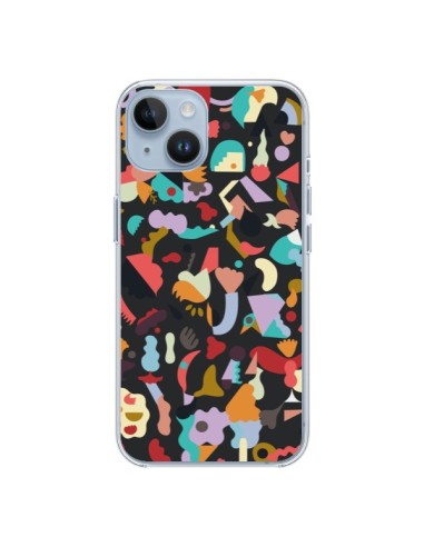 Coque iPhone 14 Dreamy Animal Shapes Black - Ninola Design