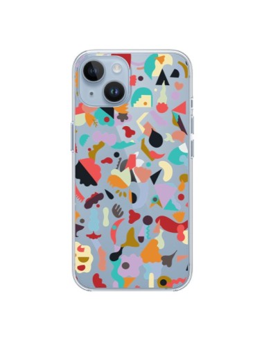 Coque iPhone 14 Dreamy Animal Shapes White - Ninola Design