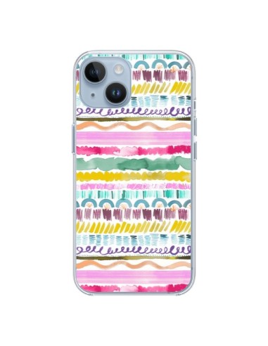 Coque iPhone 14 Garlands Tribal - Ninola Design