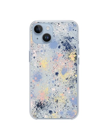 Coque iPhone 14 Gradient Watercolor Lines Blue - Ninola Design