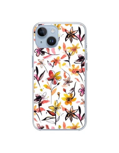 Coque iPhone 14 Ink Bleeding Dots Pink - Ninola Design