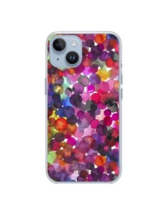 Coque iPhone 14 Moody Geometry Rustic Brown - Ninola Design