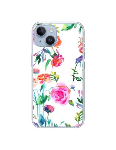 Cover iPhone 14 Pioggia Nuvole Blu - Ninola Design