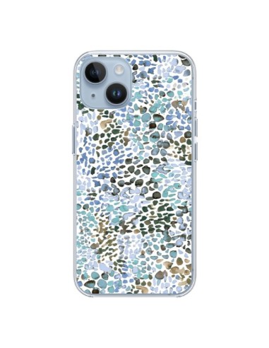 Cover iPhone 14 Smoky Marble Watercolor Rosa - Ninola Design