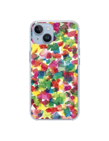 Cover iPhone 14 Speckled Watercolor Blu - Ninola Design