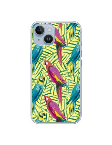 Cover iPhone 14 Pappagalli Tropicali Multicolore - Ninola Design