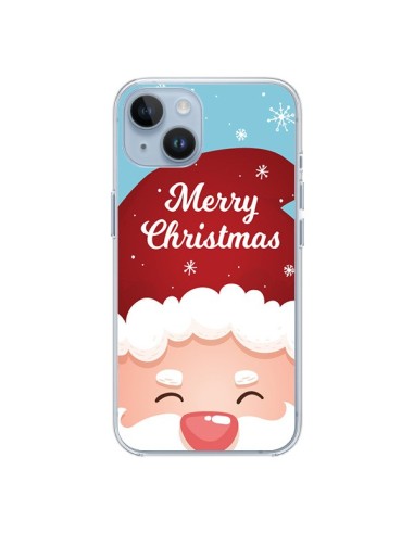 Coque iPhone 14 Bonnet du Père Noël Merry Christmas - Nico