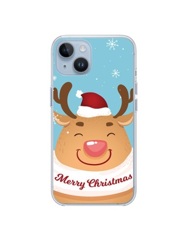Coque iPhone 14 Renne de Noël Merry Christmas - Nico