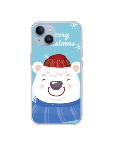 Cover iPhone 14 Orso Bianco di Natale Merry Christmas - Nico