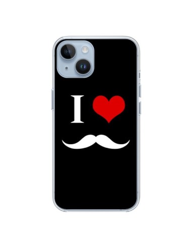 Coque iPhone 14 I Love Moustache - Nico