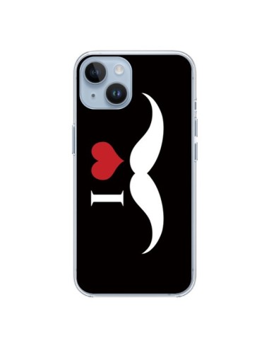 Cover iPhone 14 I Love Moustache - Nico