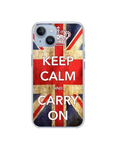 Coque iPhone 14 Keep Calm and Carry On - Nico