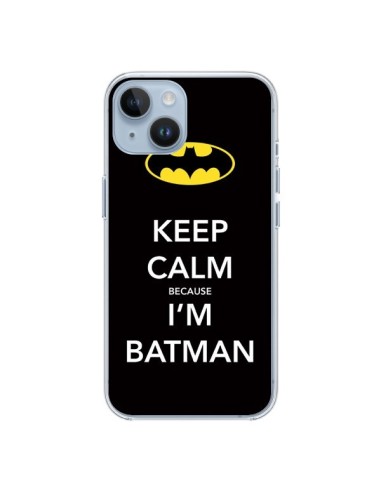 Coque iPhone 14 Keep Calm because I'm Batman - Nico