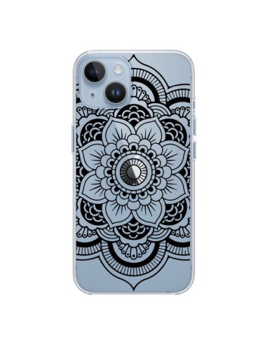 Cover iPhone 14 Mandala Nero Azteco Trasparente - Nico