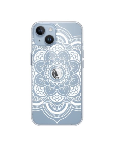iPhone 14 case Mandala White Aztec Clear - Nico