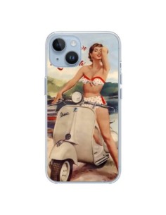 Coque iPhone 14 Pin Up With Love From the Riviera Vespa...