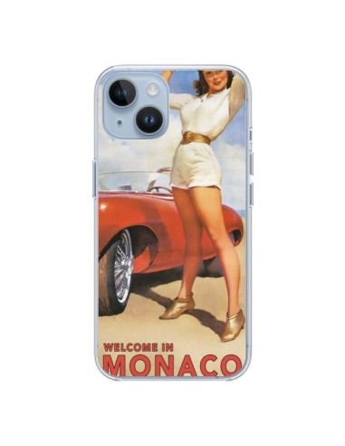 Coque iPhone 14 Welcome to Monaco Vintage Pin Up - Nico