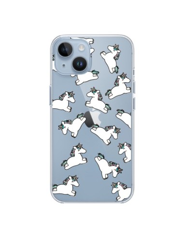 Coque iPhone 14 Licorne Crinière Transparente - Nico