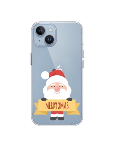 Cover iPhone 14 Babbo Natale Trasparente - Nico