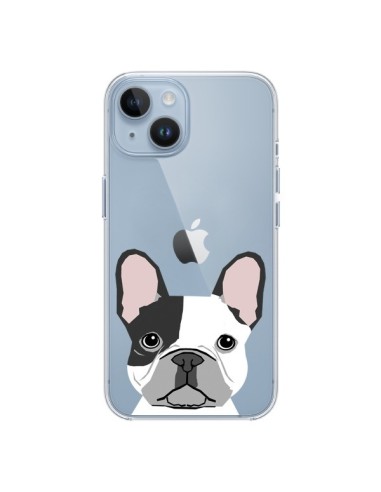Coque iPhone 14 Bulldog Français Chien Transparente - Pet Friendly