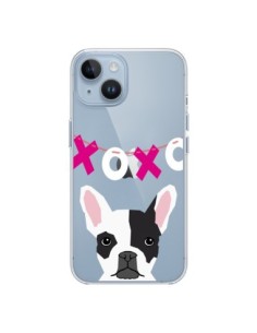 Cover iPhone 14 Bulldog Francese XoXo Cane Trasparente -...