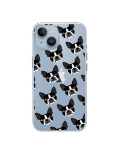 Cover iPhone 14 Cani Boston Terrier Trasparente - Pet...
