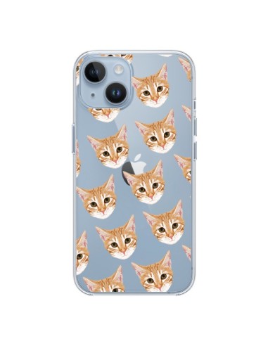 Coque iPhone 14 Chats Beige Transparente - Pet Friendly