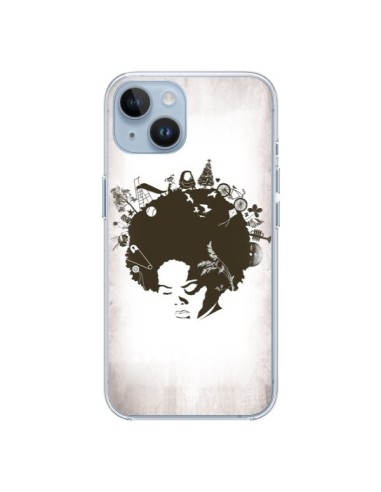 Coque iPhone 14 Childhood Garden Afro - Rachel Caldwell