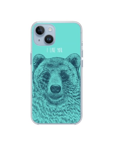 Coque iPhone 14 Bear Ours I like You - Rachel Caldwell