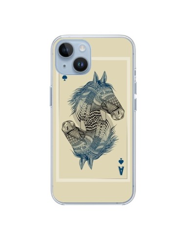 Coque iPhone 14 Cheval Carte Jeu Horse As - Rachel Caldwell