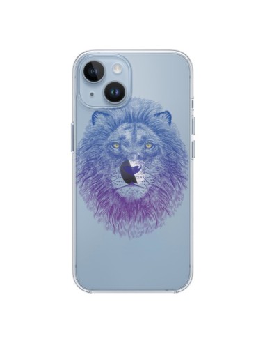 Coque iPhone 14 Lion Animal Transparente - Rachel Caldwell