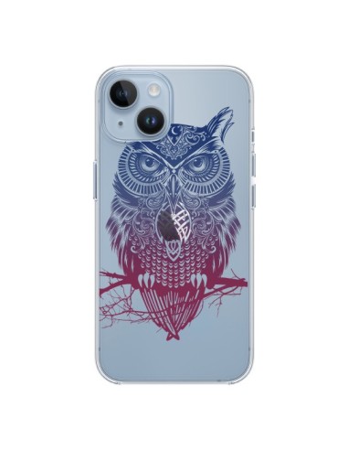 Coque iPhone 14 Hibou Chouette Owl Transparente - Rachel Caldwell