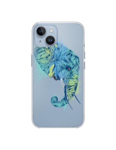 Cover iPhone 14 Elefante Trasparente - Rachel Caldwell