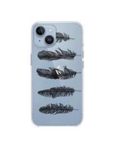 iPhone 14 case Plume Black Clear - Rachel Caldwell