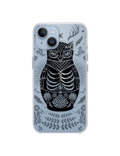 Coque iPhone 14 Owl Chouette Hibou Squelette Transparente...